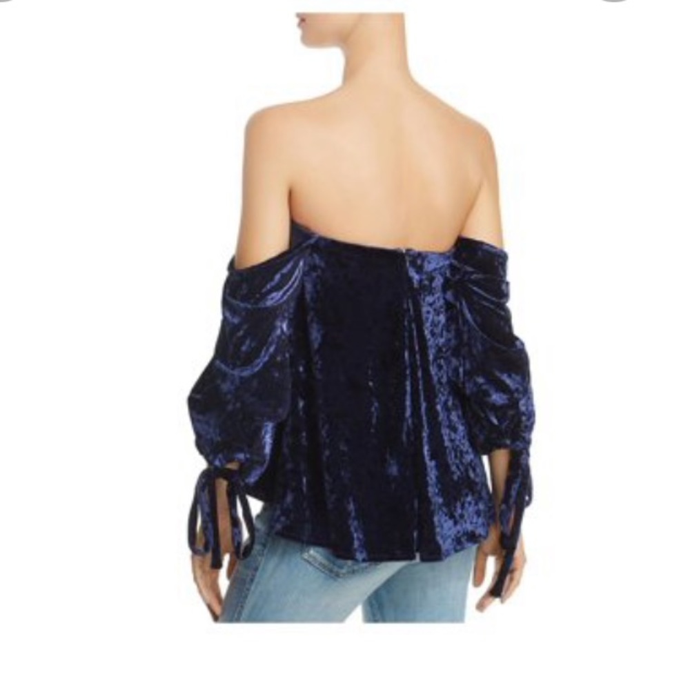 Do + Be off shoulder velvet top - Picture 3 of 16